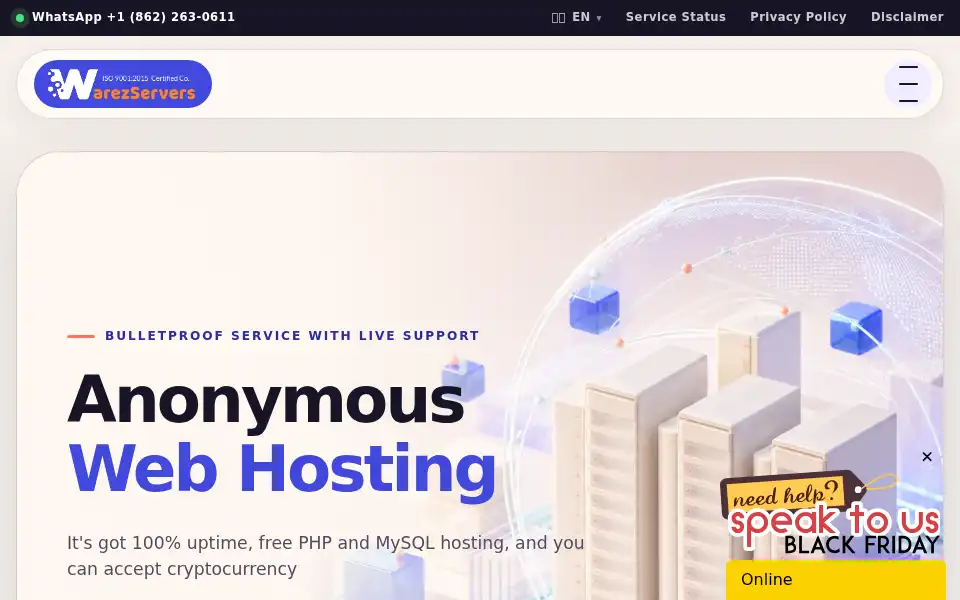 Screenshot of warezservers.com