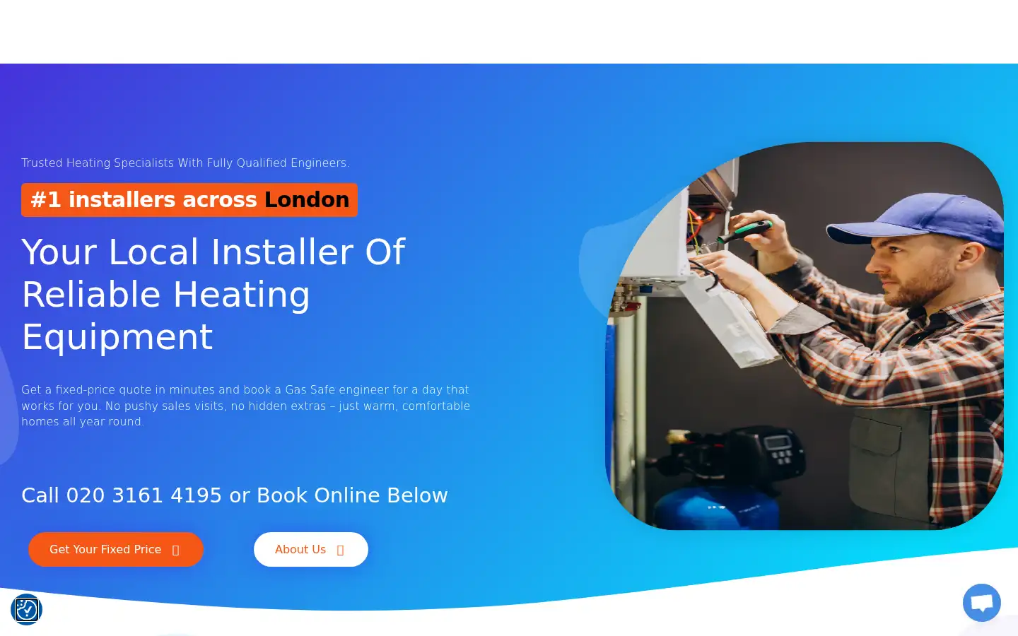 Screenshot of warmboxheating.co.uk