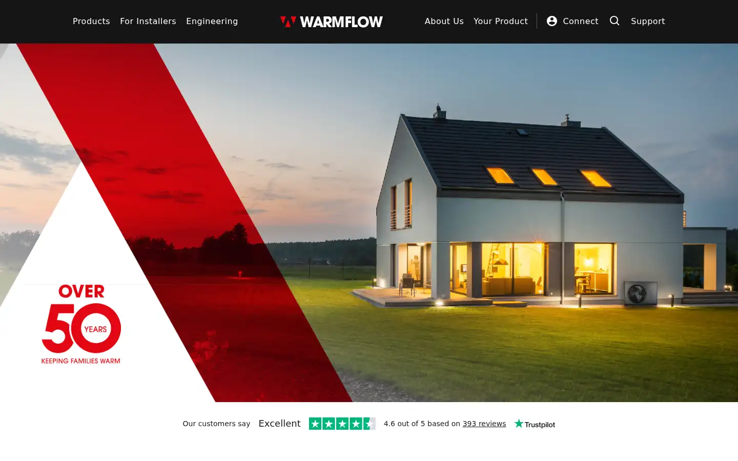 Screenshot of warmflow.co.uk