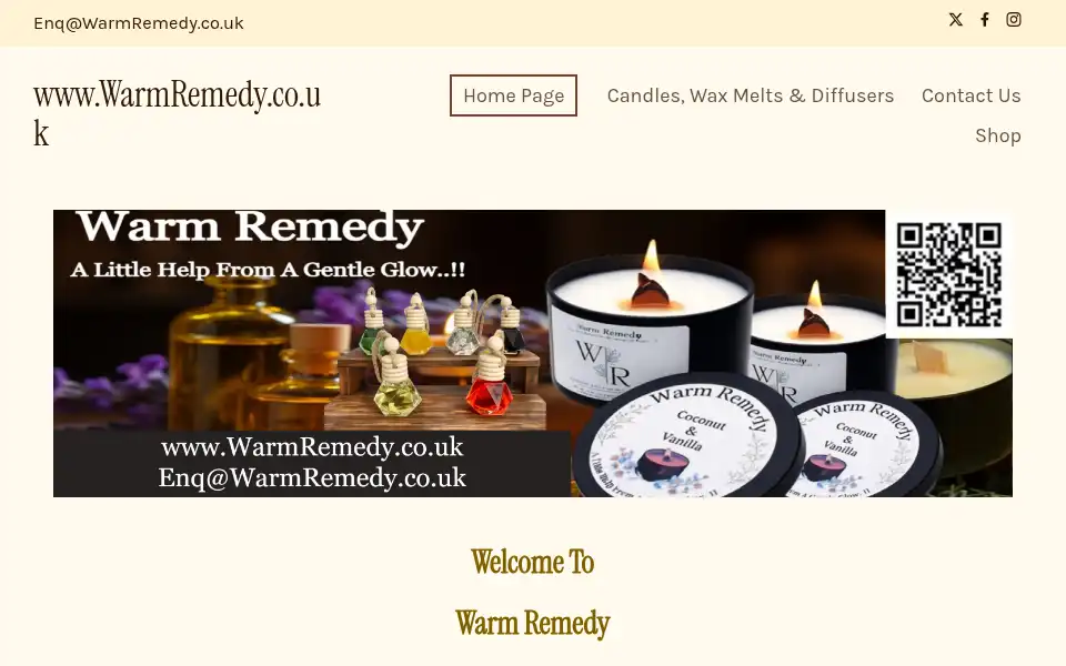 Screenshot of warmremedy.co.uk