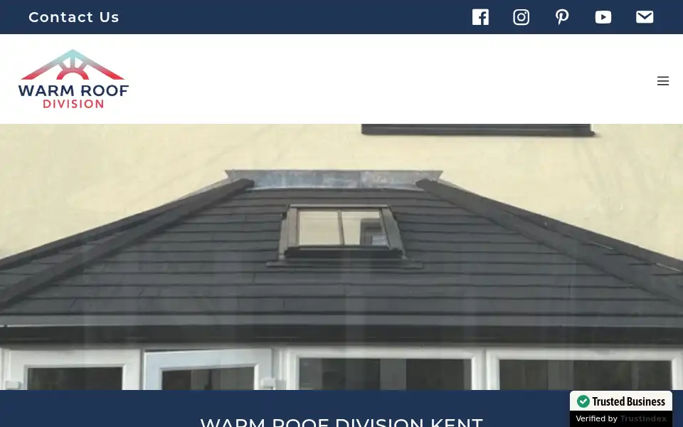 Screenshot of warmroofdivision.co.uk