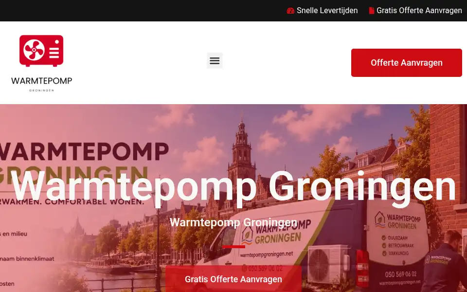 Screenshot of warmtepompgroningen.net