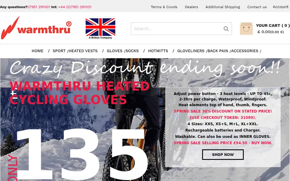 Screenshot of warmthru.com
