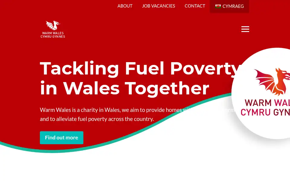 Screenshot of warmwales.org.uk