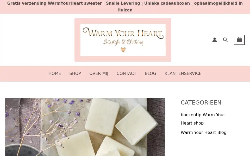 Screenshot of warmyourheart.shop