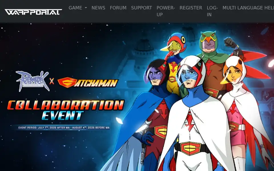 Screenshot of warpportal.com