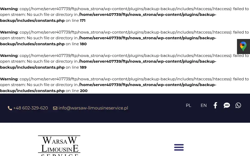 Screenshot of warsaw-limousineservice.pl