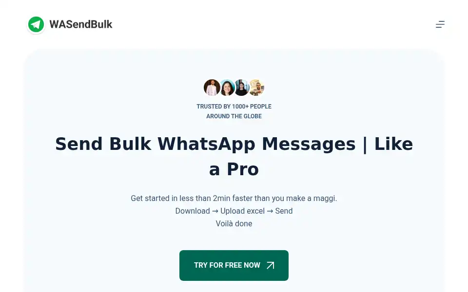 Screenshot of wasendbulk.com