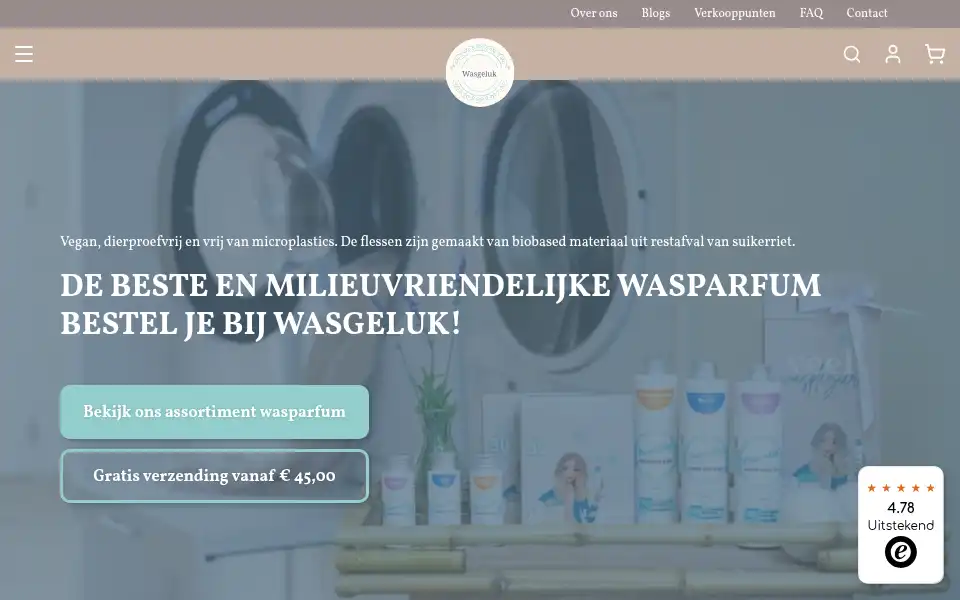 Screenshot of wasgeluk.nl
