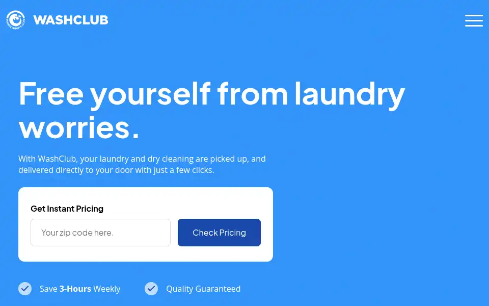 Screenshot of washclubnyc.com