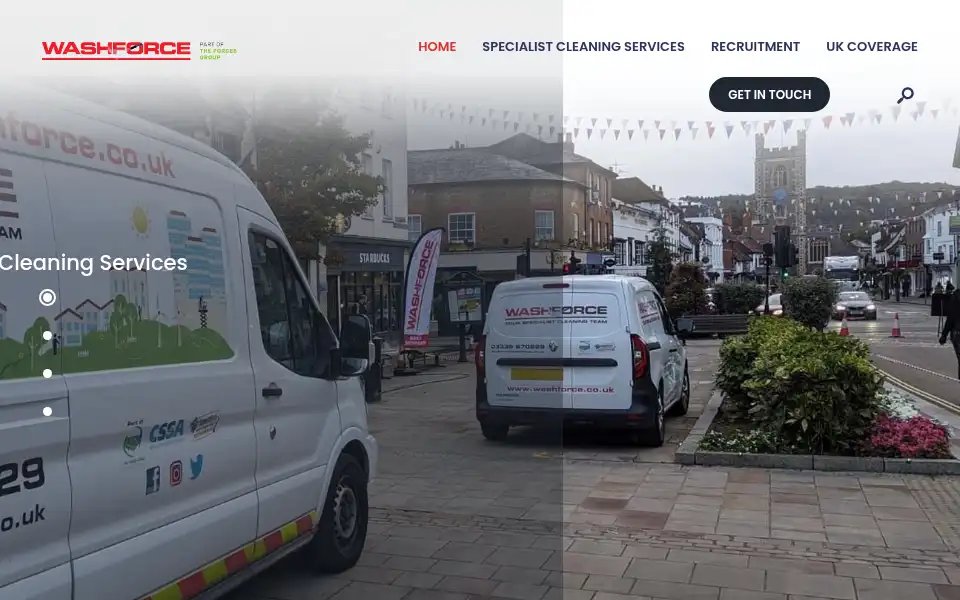 Screenshot of washforce.co.uk