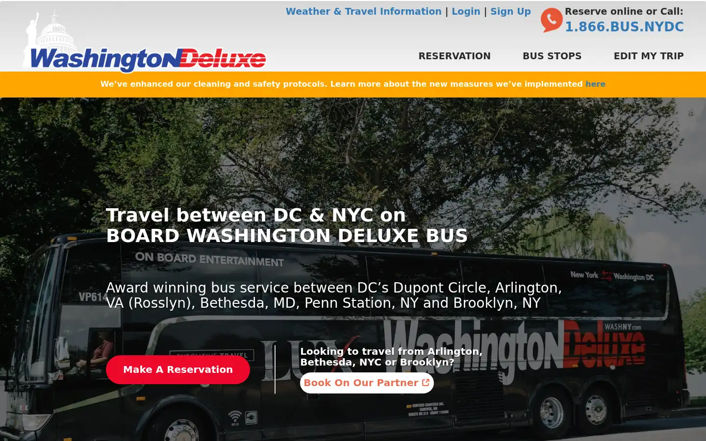 Screenshot of washingtondeluxe.com