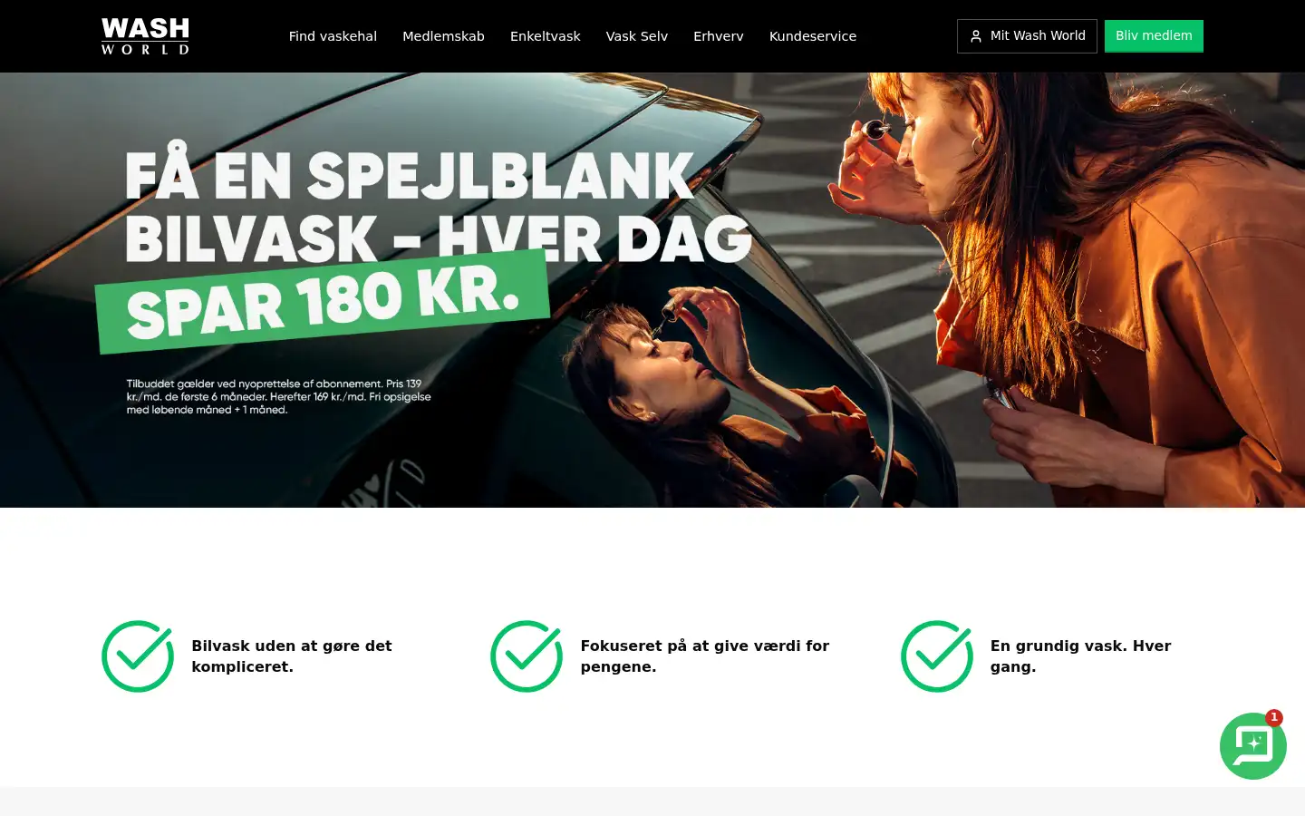 Screenshot of washworld.dk