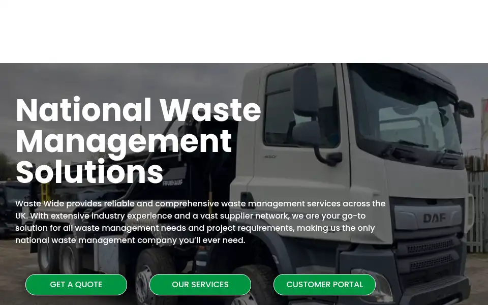 Screenshot of wastewide.co.uk