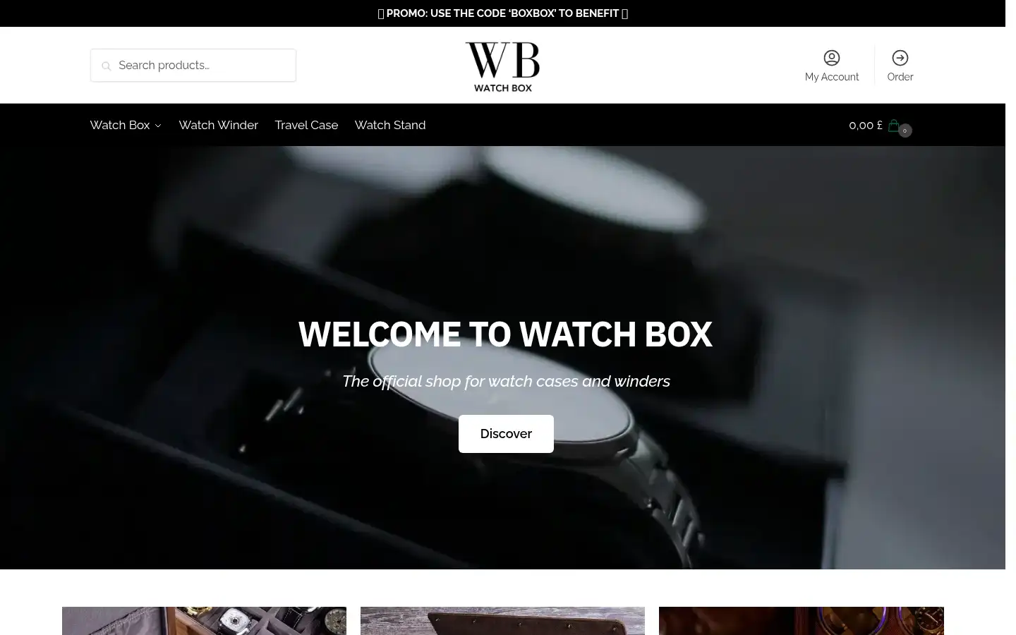 Screenshot of watch-box.co.uk