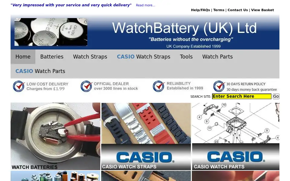 Screenshot of watchbattery.co.uk