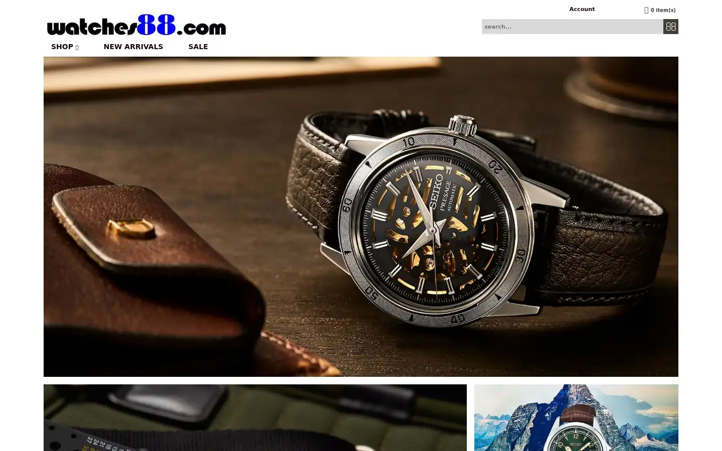 Screenshot of watches88.com