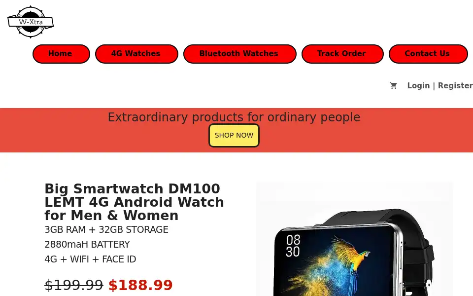 Screenshot of watchextra.com