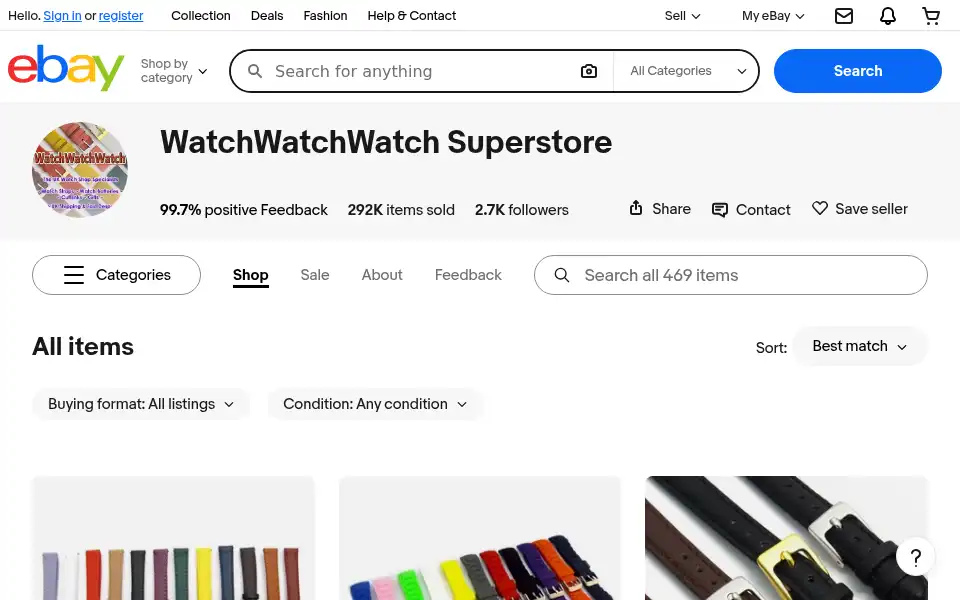 Screenshot of watchwatchwatch.co.uk