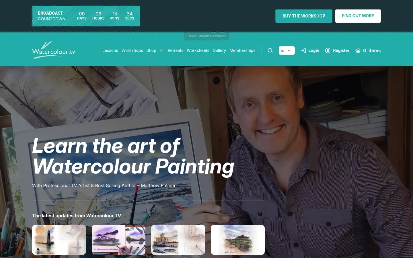 Screenshot of watercolour.tv