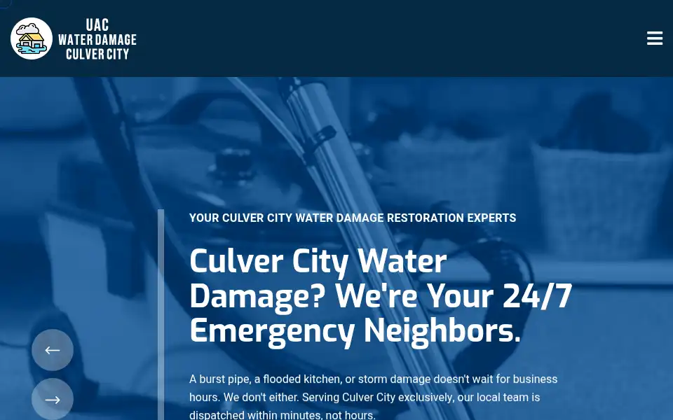 Screenshot of waterdamageculvercity.org