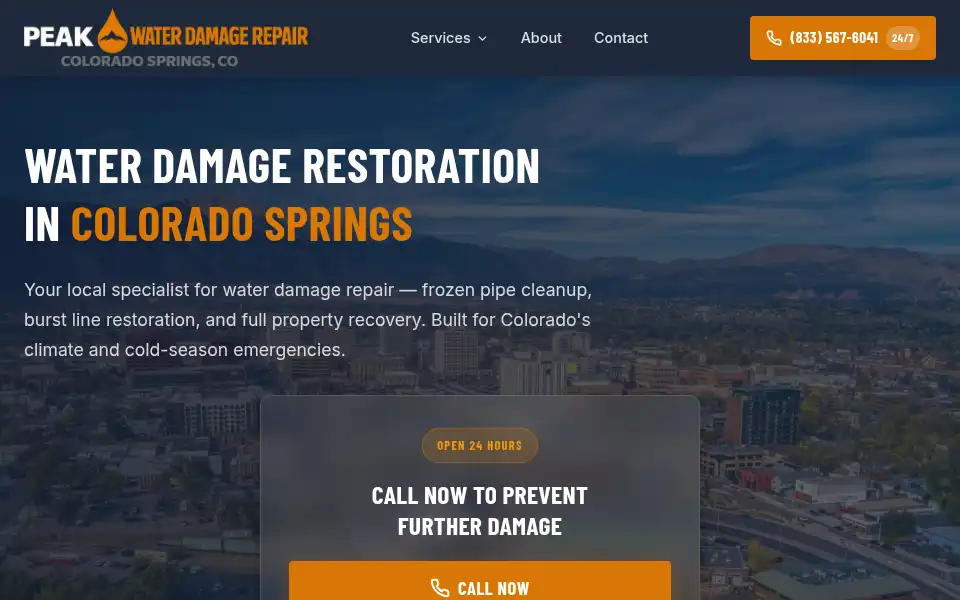 Screenshot of waterdamagerepaircoloradosprings.com