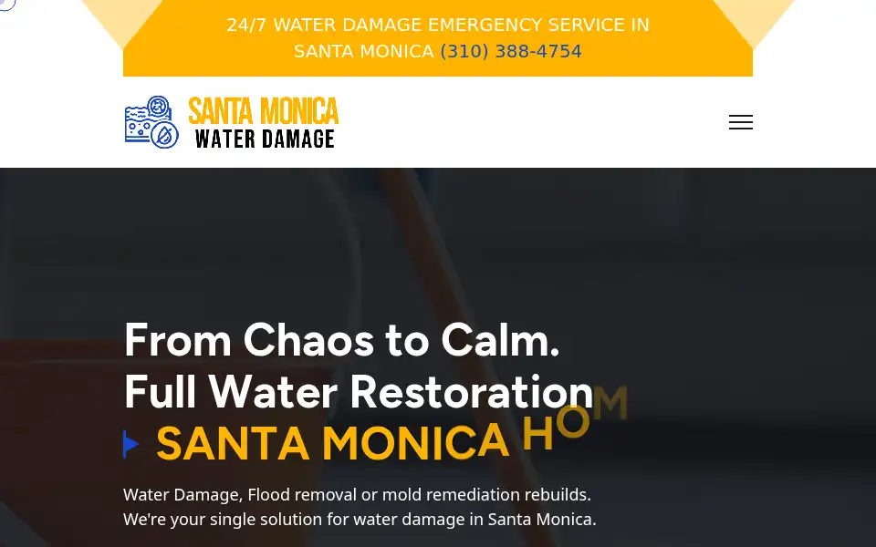 Screenshot of waterdamagesantamonica.org