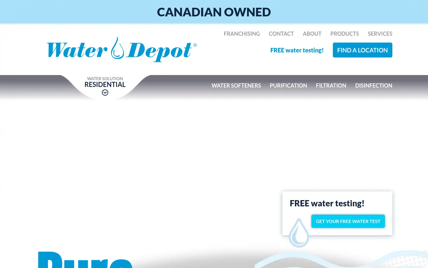 Screenshot of waterdepot.com