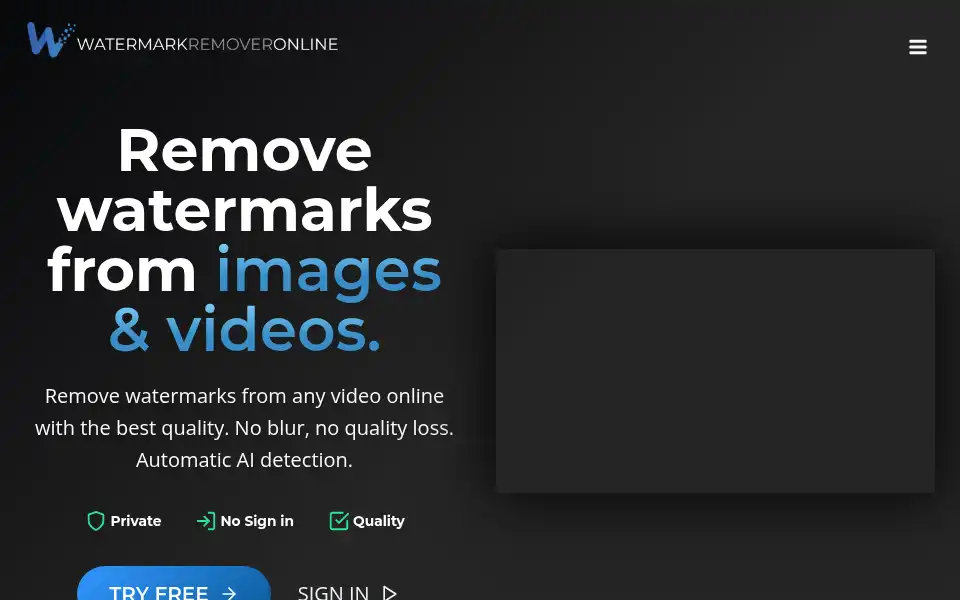 Screenshot of watermarkremoveronline.com