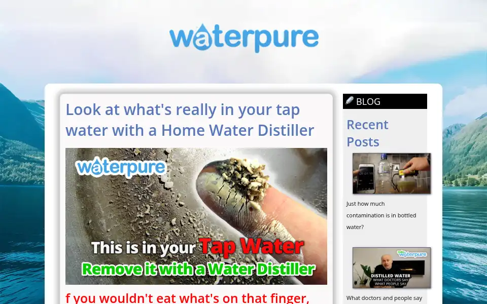 Screenshot of waterpure.co.uk