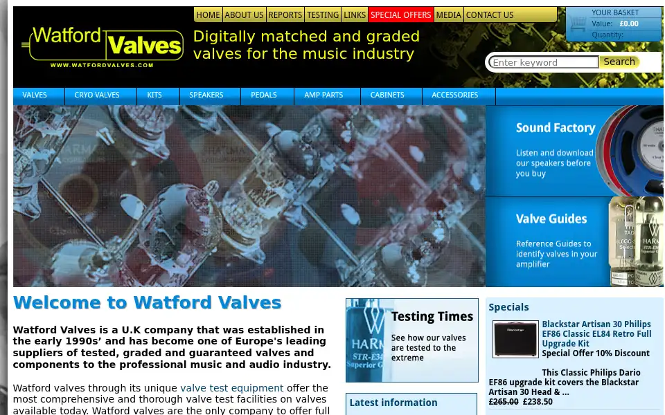 Screenshot of watfordvalves.com