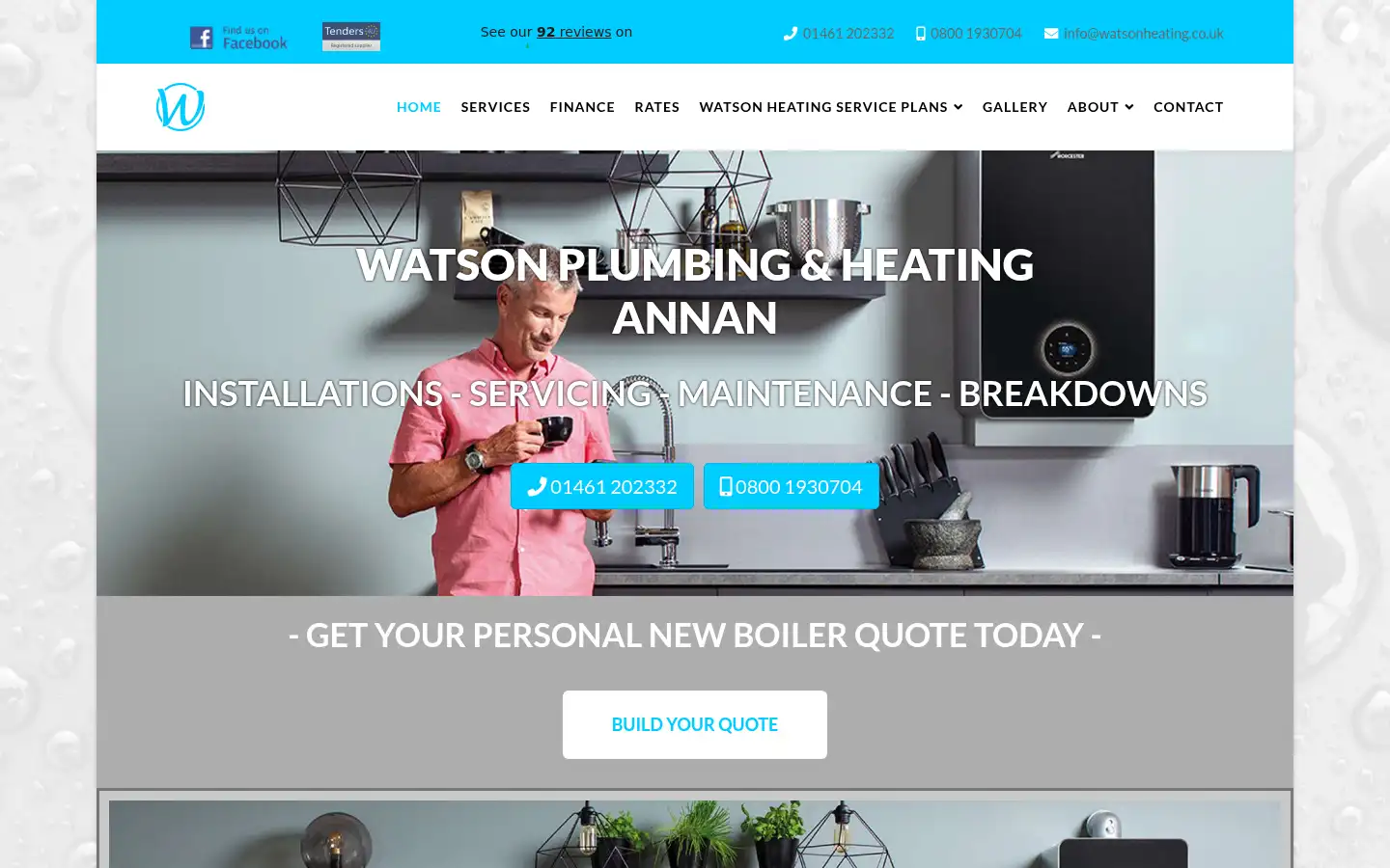 Screenshot of watsonheating.co.uk