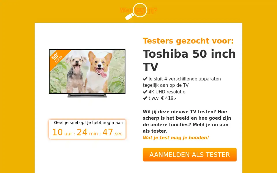 Screenshot of wattestjij.nl
