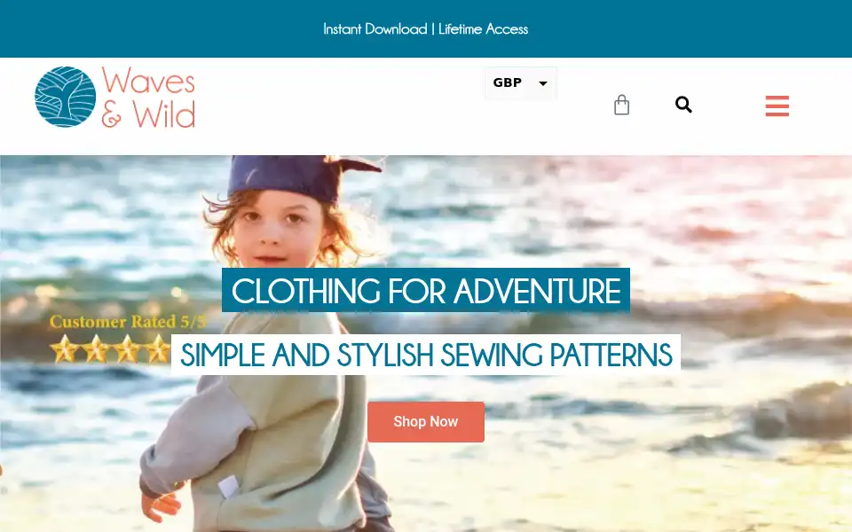 Screenshot of wavesandwild.com