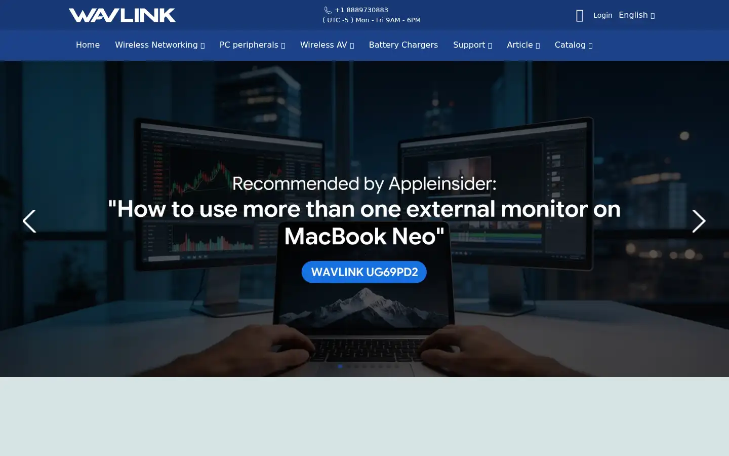 Screenshot of wavlink.com