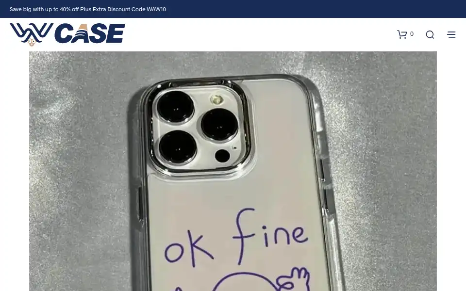 Screenshot of wawcase.com