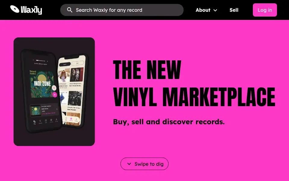 Screenshot of waxly.app