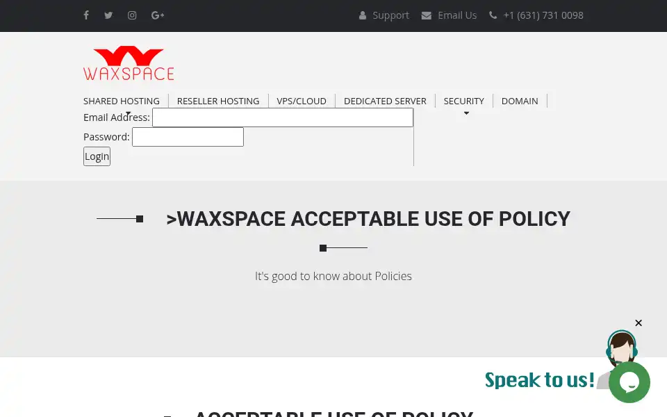 Screenshot of waxspace.com