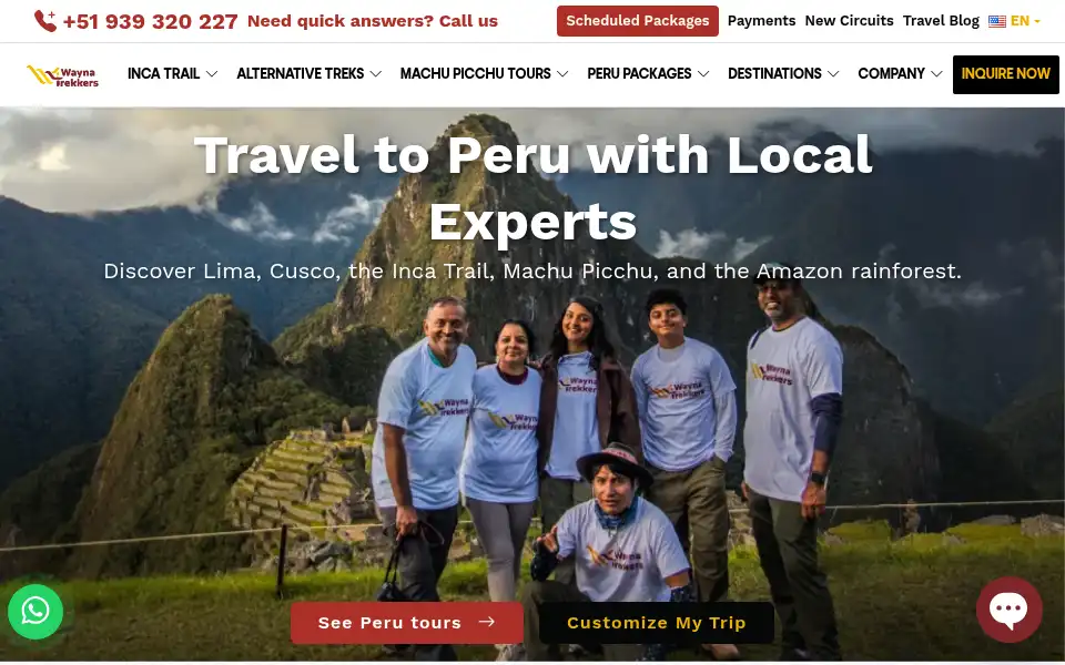Screenshot of waynatrekkers.com
