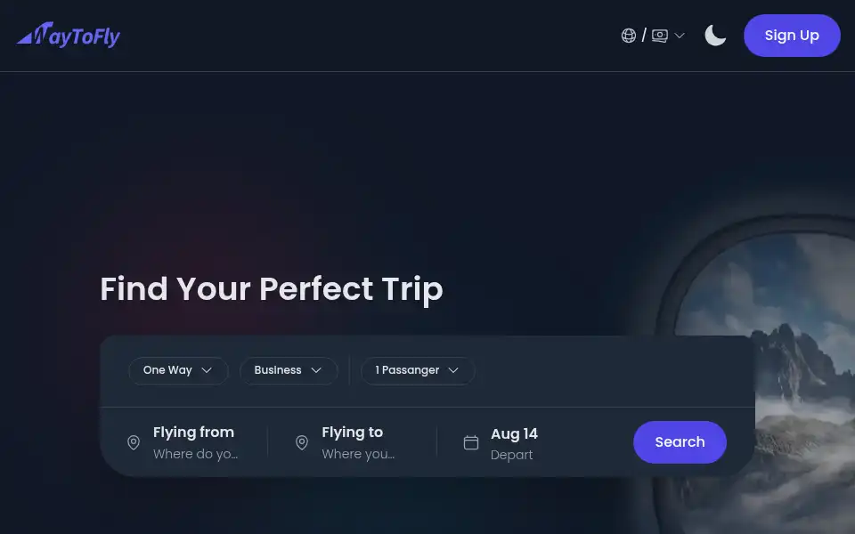 Screenshot of waytofly.com