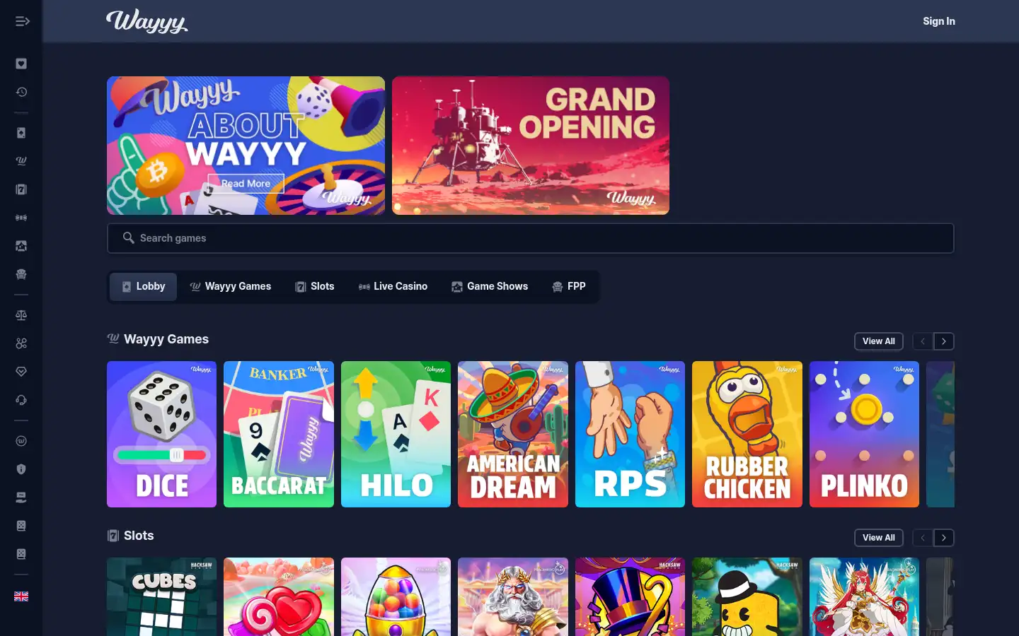 Screenshot of wayyy.com