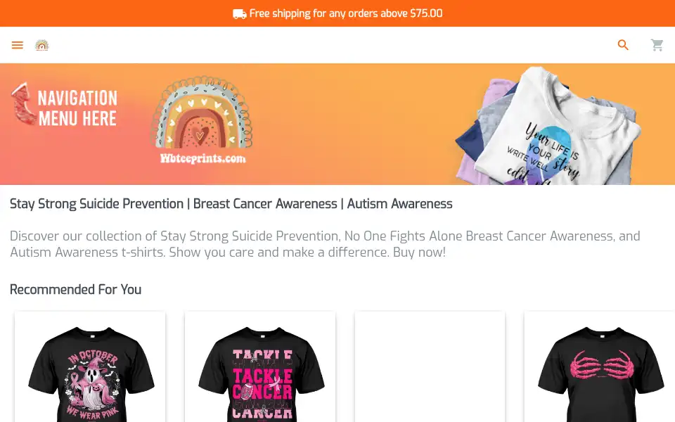Screenshot of wbteeprints.com