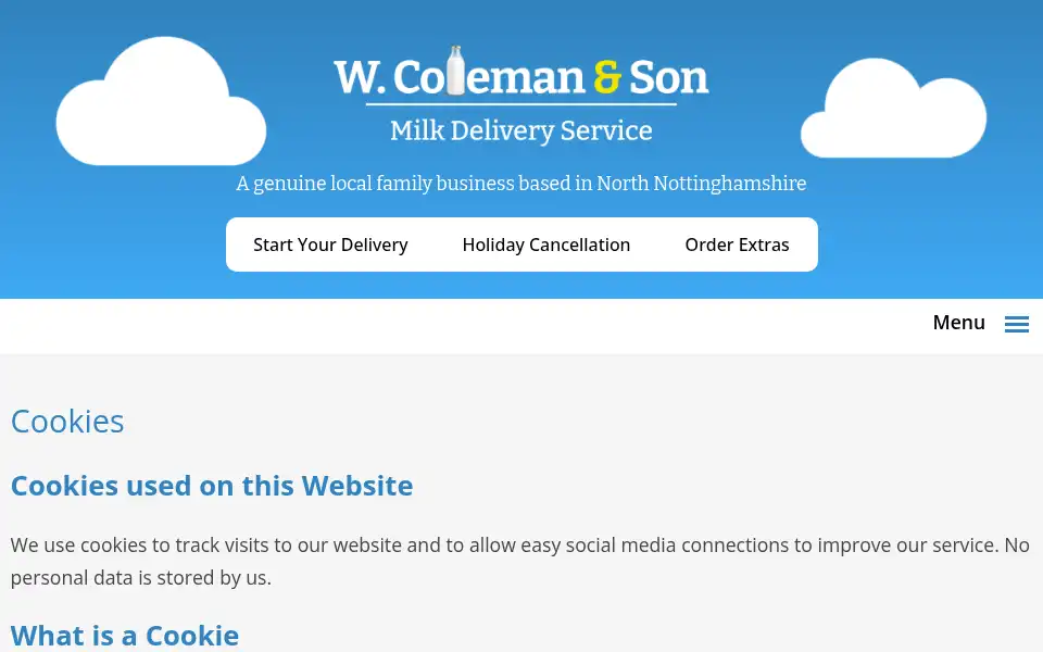 Screenshot of wcolemanandson.co.uk