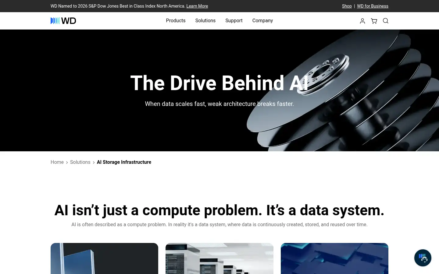 Screenshot of wd.com