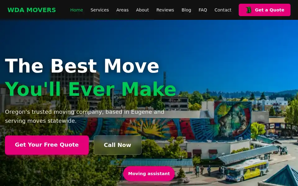 Screenshot of wdamovers.com