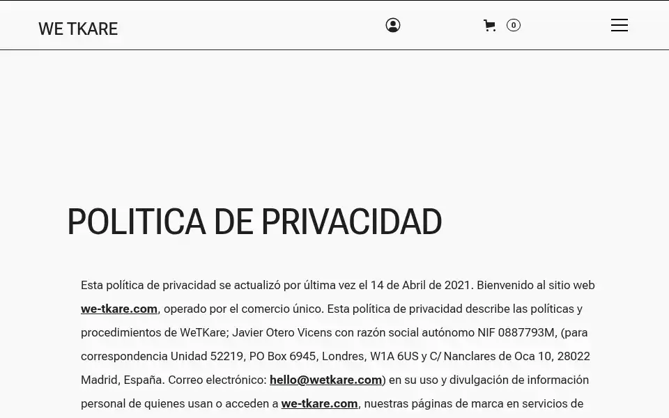 Screenshot of we-tkare.com