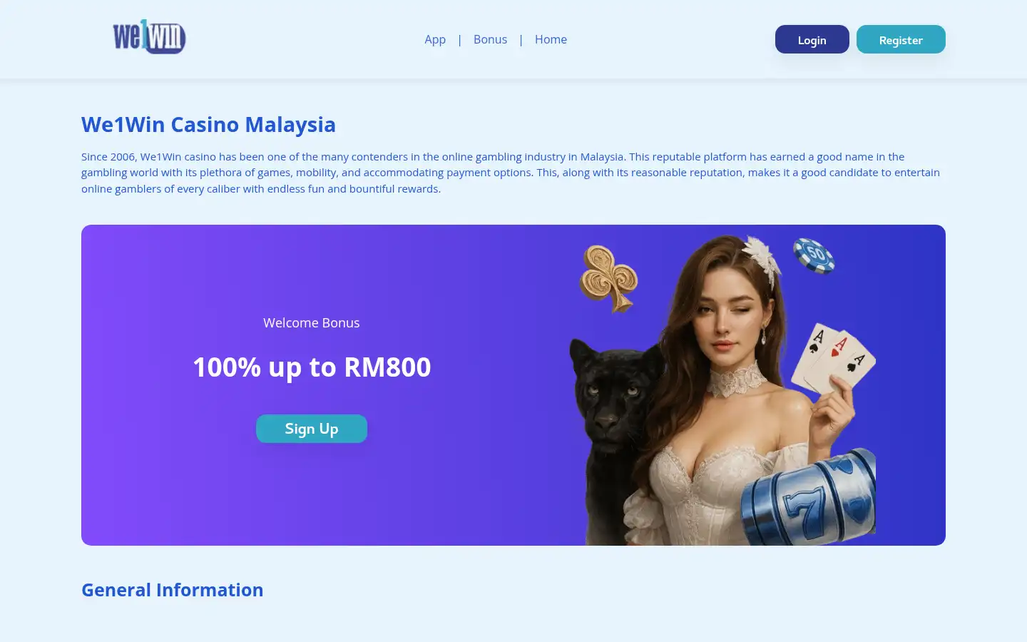 Screenshot of we1wincasino.com