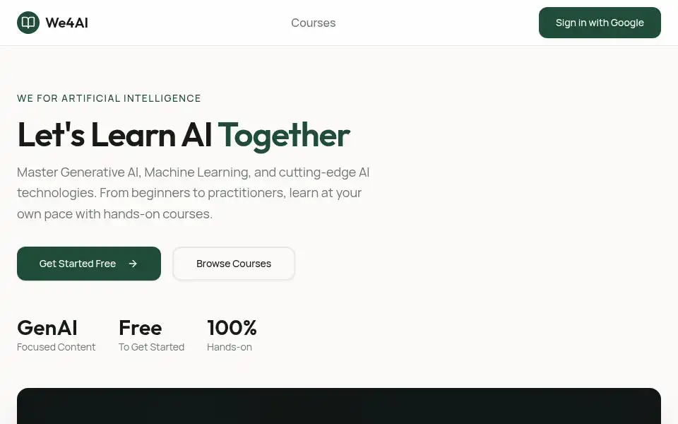 Screenshot of we4ai.com