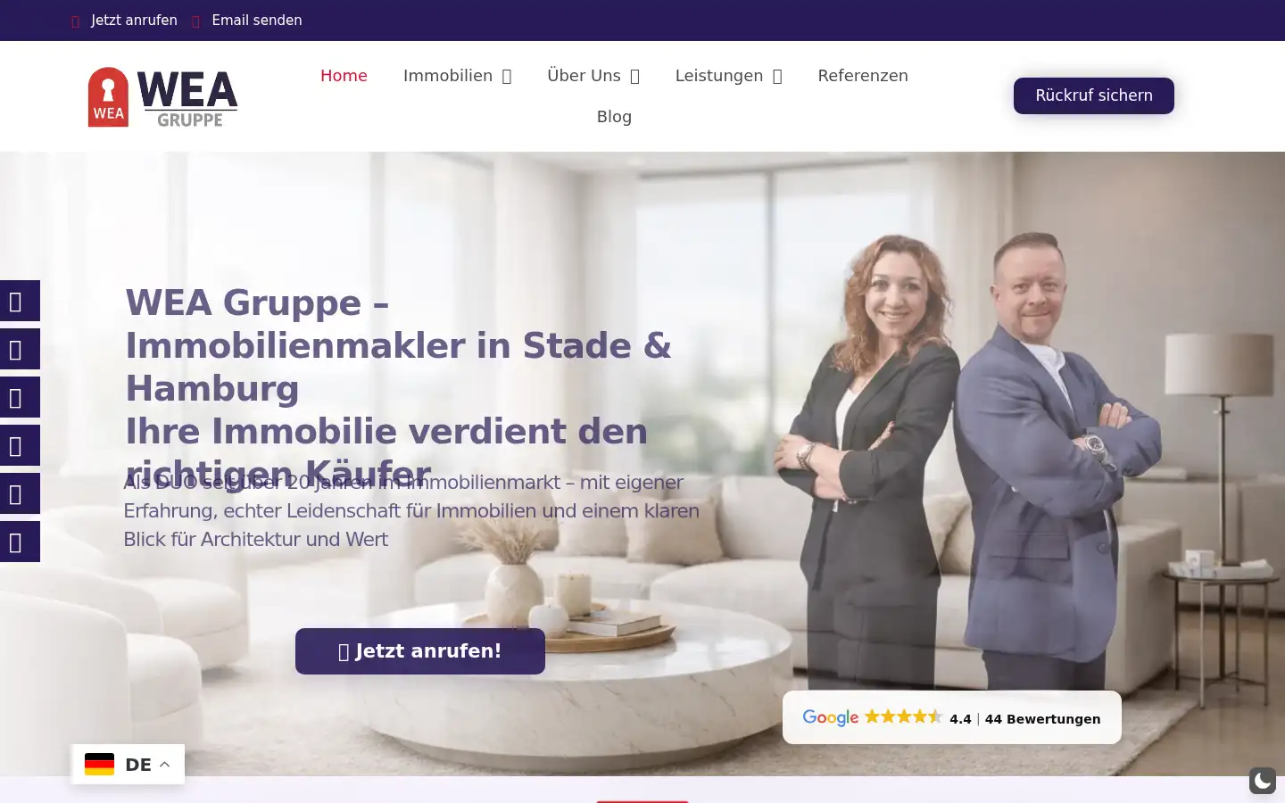 Screenshot of wea-immobilien.com