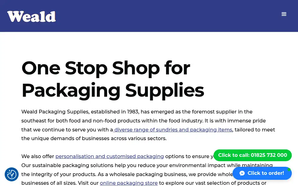 Screenshot of wealdpackaging.co.uk